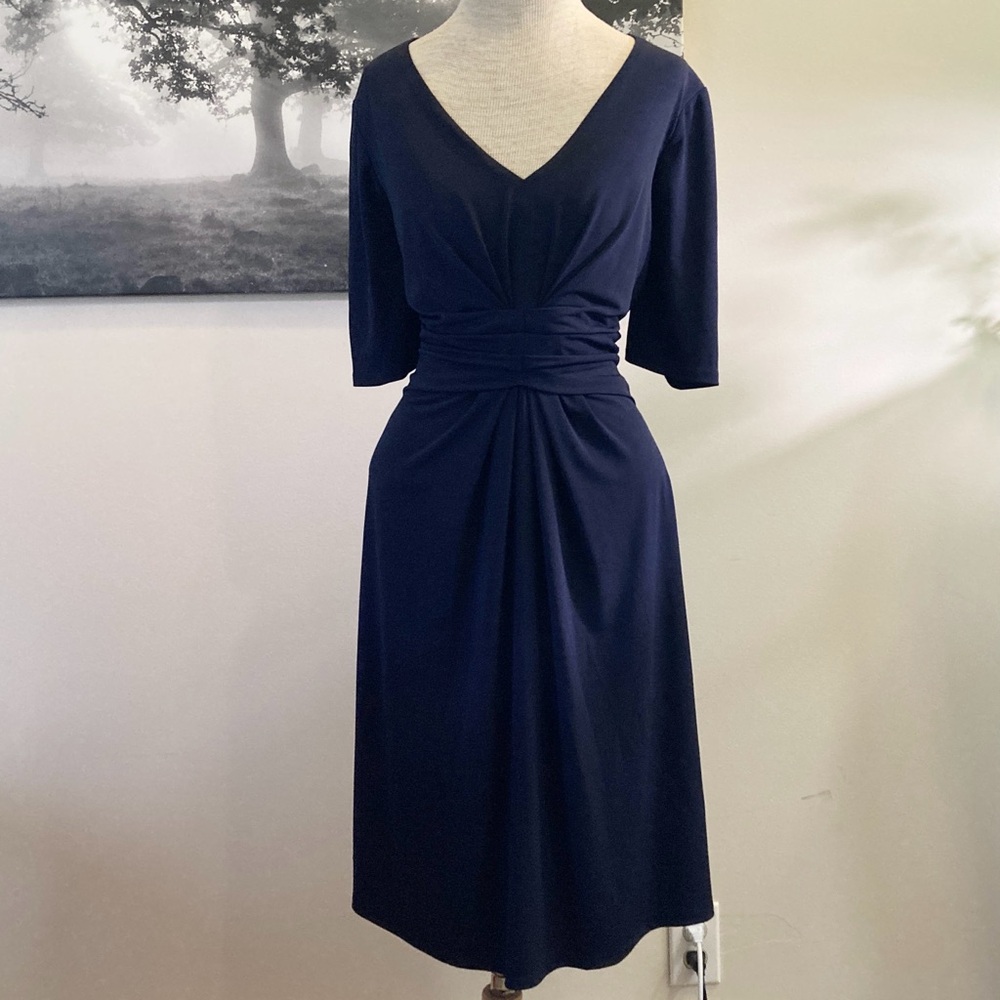 London Times Navy Dress Size 10